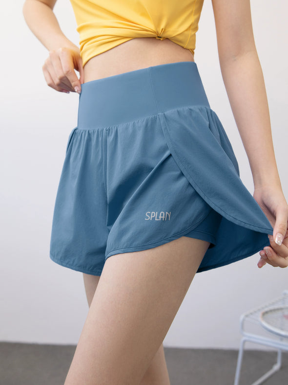 Wake-up Plan Summer Thin Quick-Dry Sports Shorts Women's Outwear Running Fancy Anti-Wardrobe Malfunction Fitness Yoga Pants