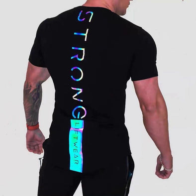 Workout Brothers Muscular Men's Color-Changing Printed Short-Sleeve Shirt