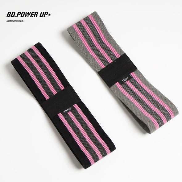 BD. Power up + Peach Hip Yoga Belt Tension Band Female Non Slip Abrasion Resistant Fitness Resistance Band Hip Exercise Band