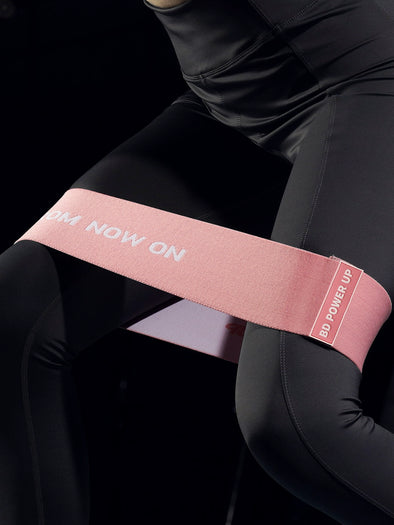BD. Power up + Fitness Resistance Band Pink Yoga Wide Squat Training Resistance Band Hip Exercise Band