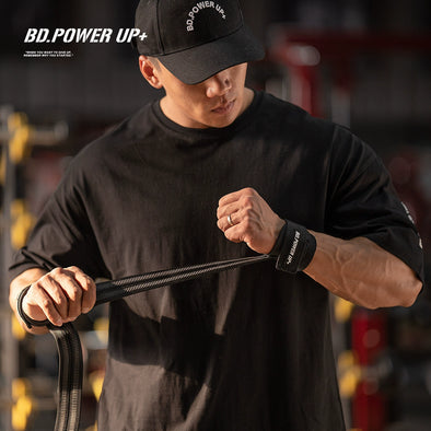 BD Power up Booster Belt Men's Hard Pull Pull-up Gloves Non-Slip Weightlifting Grip Palm Guard Fitness Wrist Guard