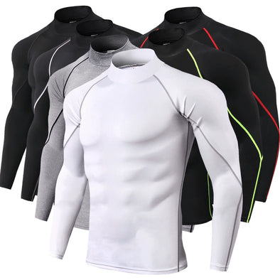 Muscle Casual Stretch Quick-Drying Tights Long Sleeve T-shirt