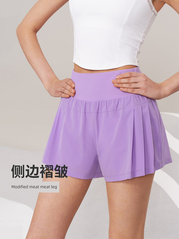 Yoga Shorts Women's Spring and Summer Anti-Wardrobe Malfunction Fitness Fake Two-Piece