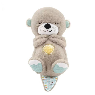 Breathing Otter Sleep and Playmate Otter Musical Stuffed Baby Plush Toy with Light Sound Newborn Sensory Comfortable Baby Gifts