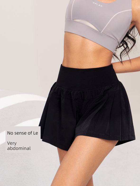 Yoga Shorts Women's Spring and Summer Anti-Wardrobe Malfunction Fitness Fake Two-Piece