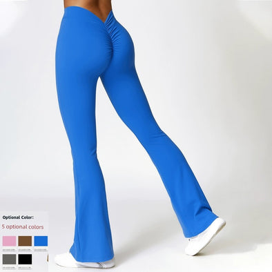 2023 Peach Buttock Lifting Yoga Trumpet pants Fitness Sports Wide Leg Bootcut Trousers High Waist Quick-Drying Yoga Pants Women's Trousers
