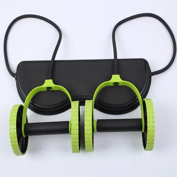 MIYAUP Multifunctional Double-wheeled Abdominal Fitness Device Tv Body Shaping Rally Double-wheeled Fitness Pull Rope Abdominal